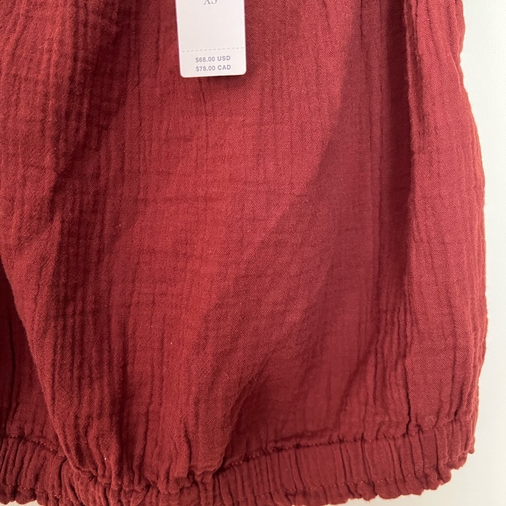 Anthropologie Women April Gauzy Tank Top Brown XS Detachable‎ Strap Cotton $68 - Picture 7 of 14